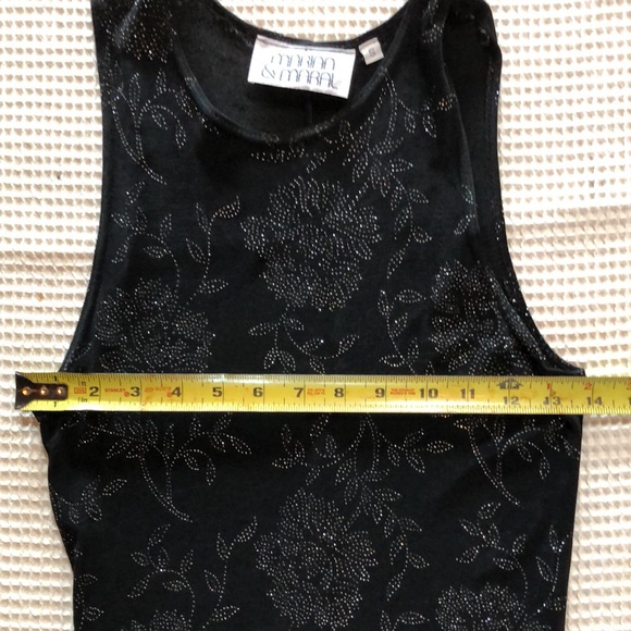 Vintage Glitter Black Maxi Dress - Picture 4 of 5